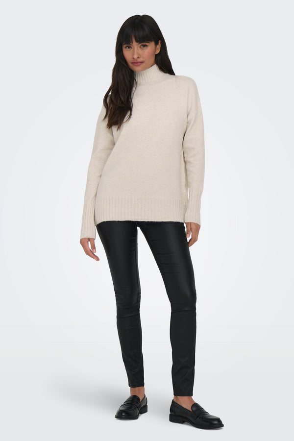 Pull col montant Écru - ONLY®