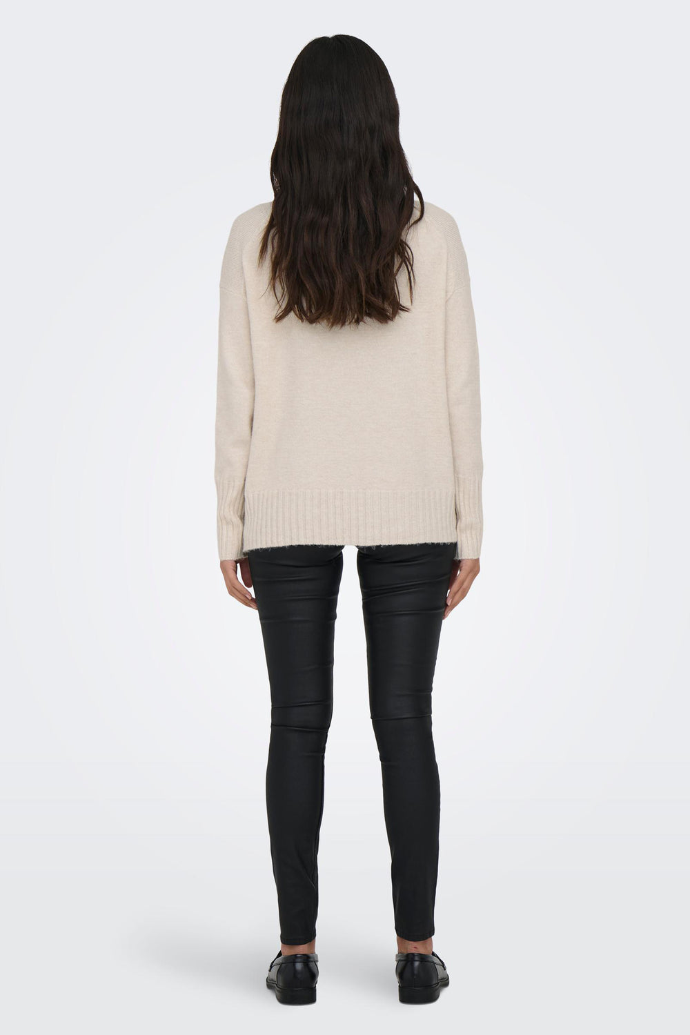 Pull col montant Écru - ONLY®