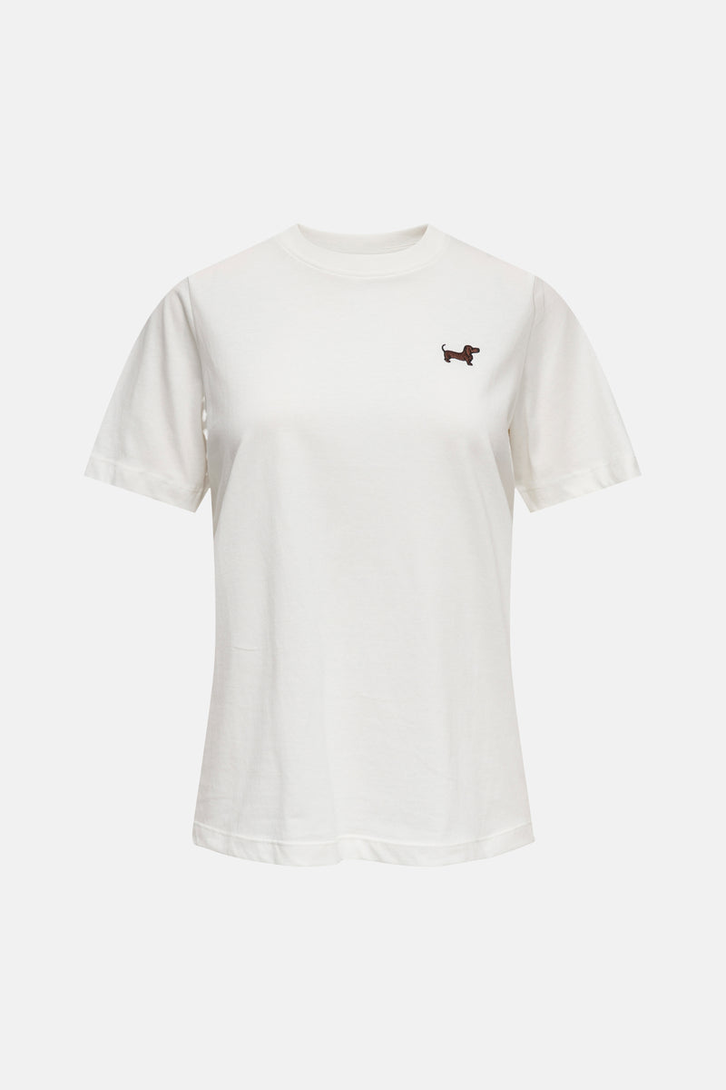 Wit T-shirt van JDY, van achteren gezien, met korte mouwen.