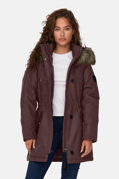 Dames tops jas parka brun - ONLY®