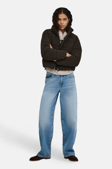 Dames tops jas gewatteerd brun - ONLY®