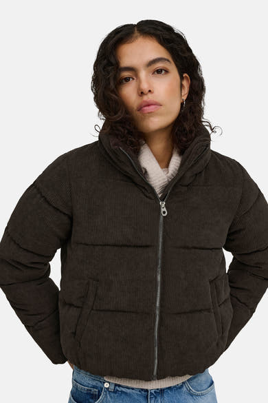 Dames tops jas gewatteerd brun - ONLY®