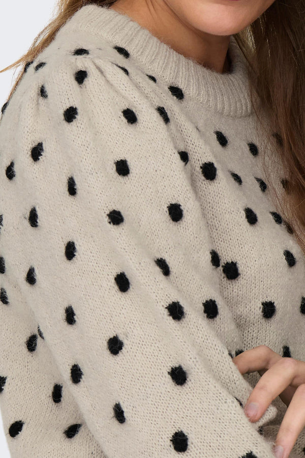 Pull col rond Écru - JDY
