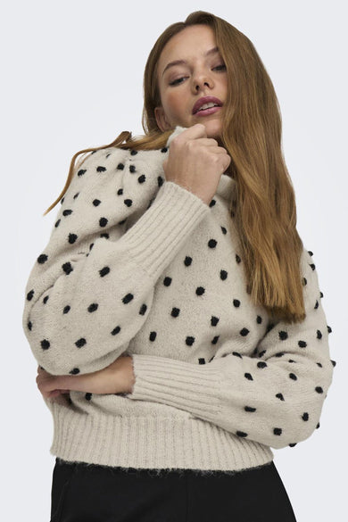 Trui met ronde hals ecru - JDY