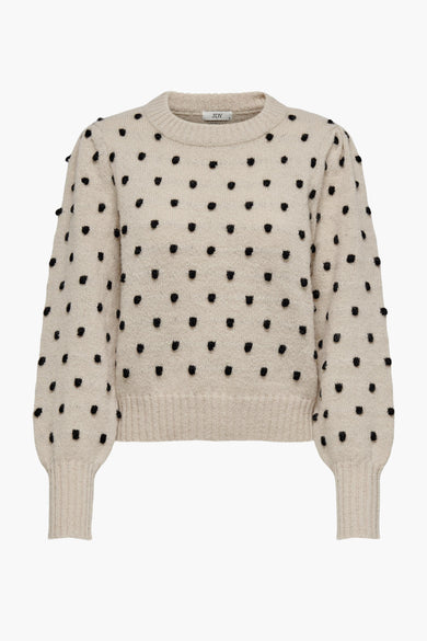 Trui met ronde hals ecru - JDY