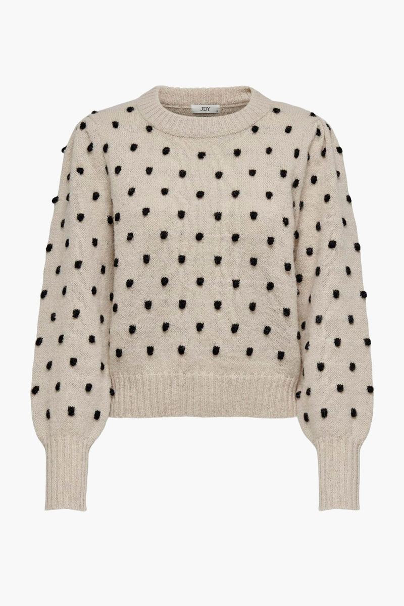 Trui met ronde hals ecru - JDY