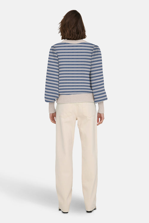 Pull met ronde hals - Blauw