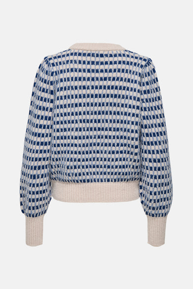 Pull à col rond - Bleu