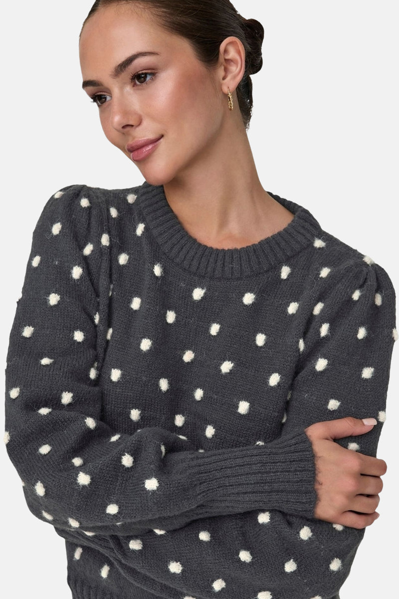 Pull à col rond - Gris