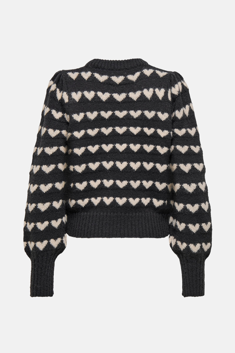 Pull à col rond - Gris