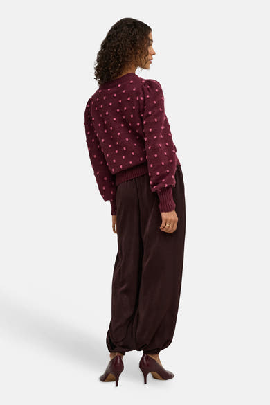 Pull col rond rouge - JDY