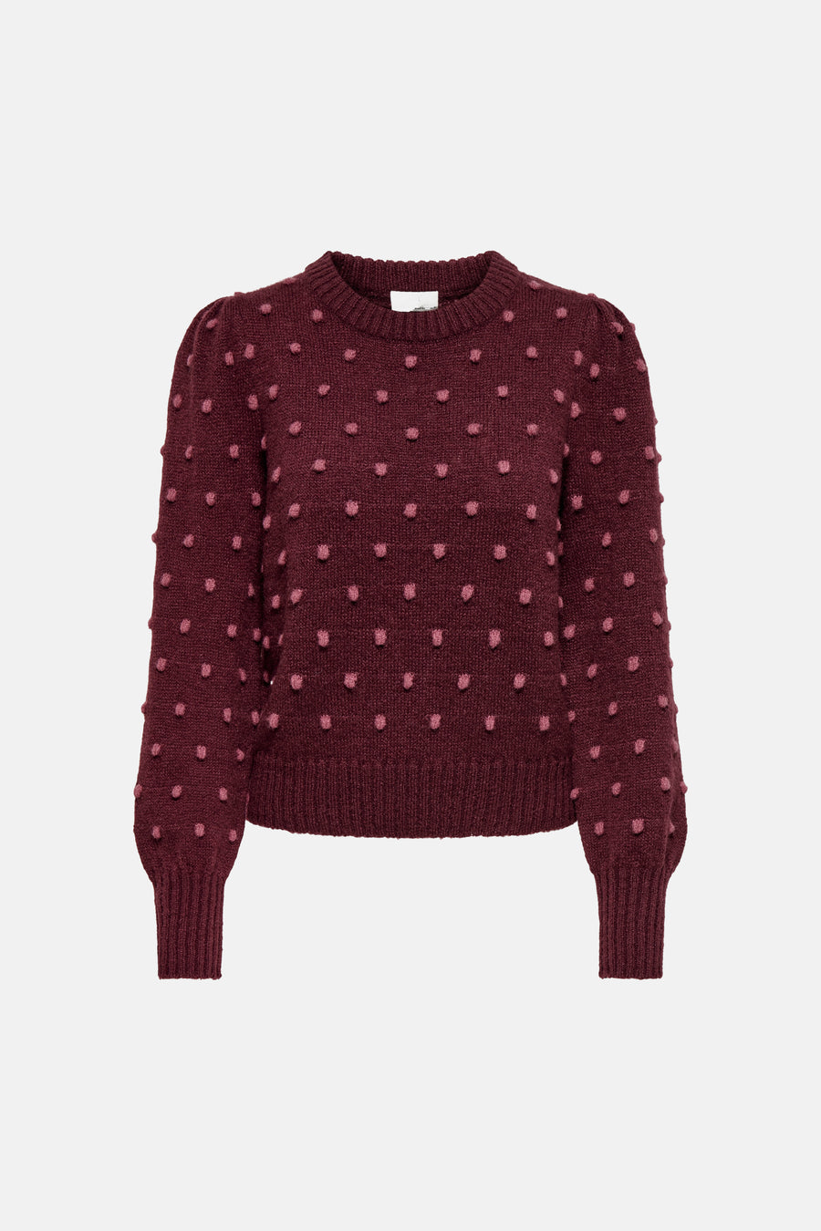 Pull col rond rouge - JDY