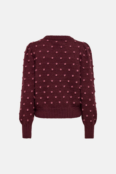 Pull col rond rouge - JDY