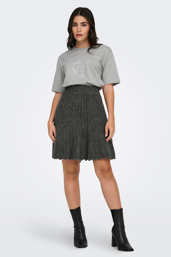 Top uni manches courtes Gris - JDY