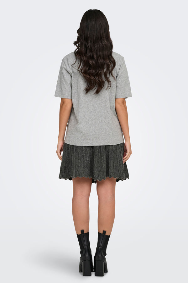 Top uni manches courtes Gris - JDY