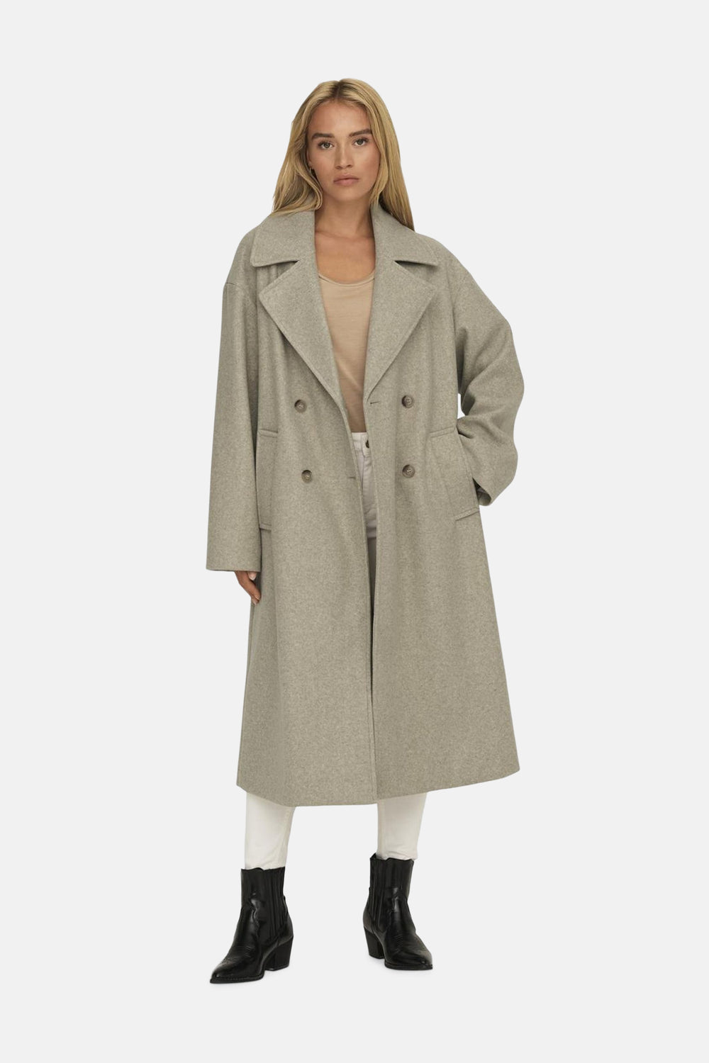 Lange jas Beige - ONLY®