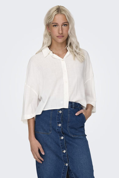 ONLASTRID LIFE 2/4 CROP SHIRT WVN NOOS