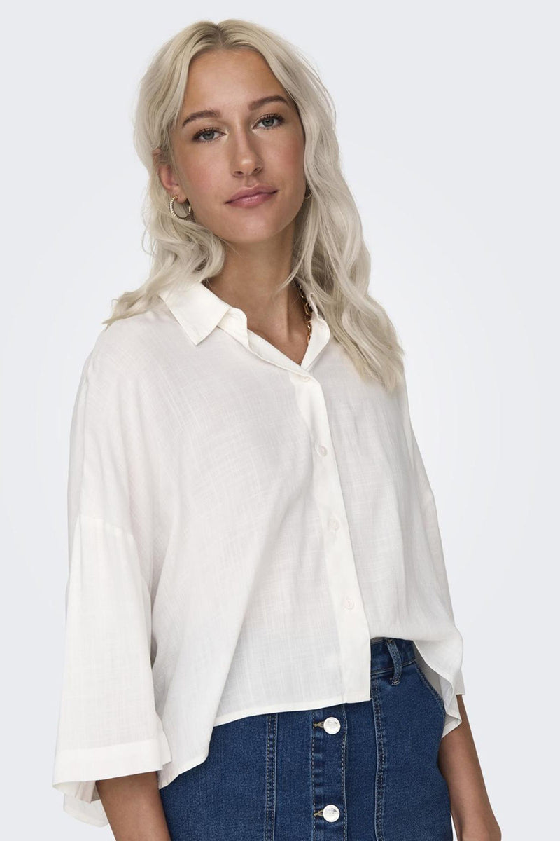 ONLASTRID LIFE 2/4 CROP SHIRT WVN NOOS