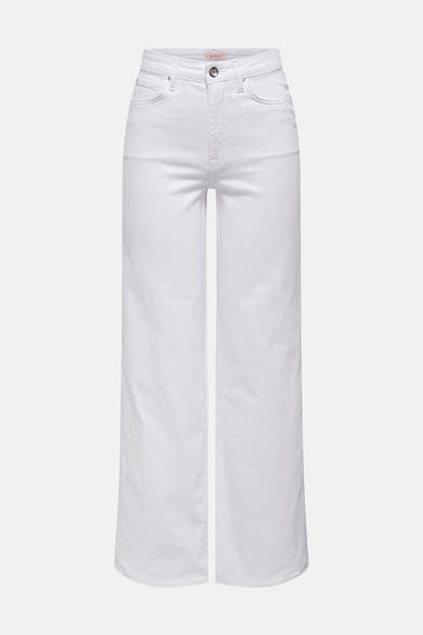 Jean large blanc de ONLY, coupe droite, poches avant et arrière.
