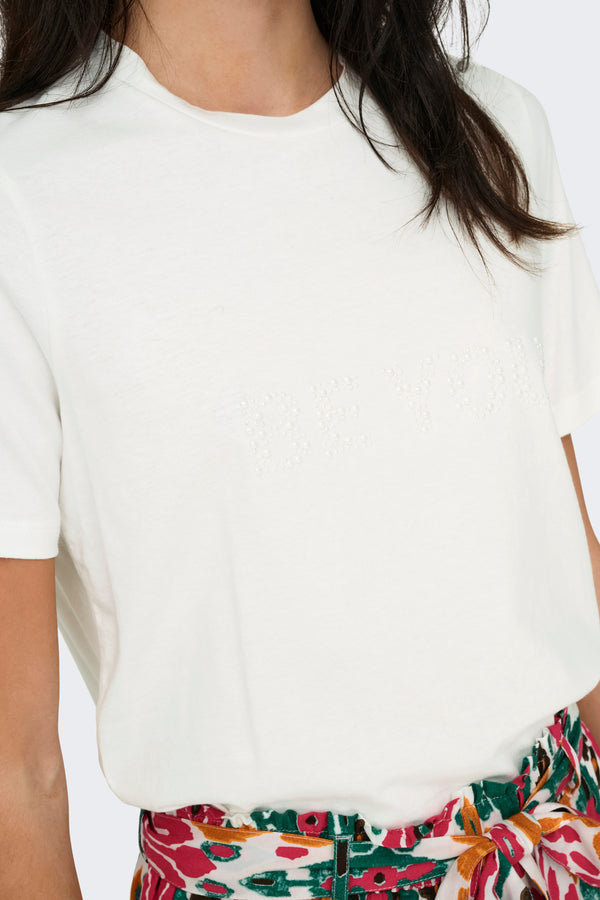 Top (manches courtes) Blanc - JDY