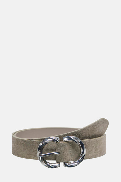 Beige riem van imitatieleer van ONLY®, met gedraaide zilveren gesp.
