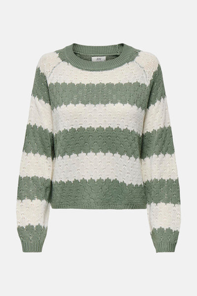 Pull col rond VERT - JDY