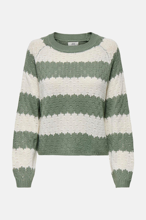Pull col rond VERT - JDY