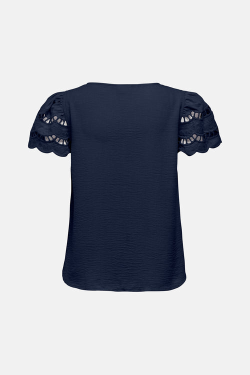 Top uni manches courtes Bleu - JDY