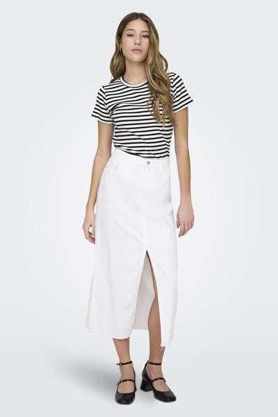 Top uni manches courtes Blanc - JDY