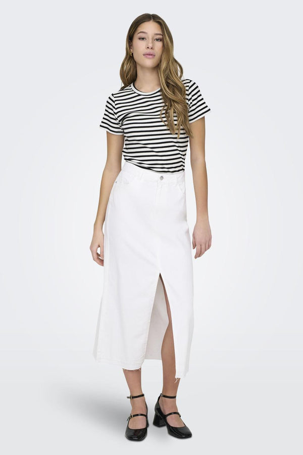 Top uni manches courtes Blanc - JDY