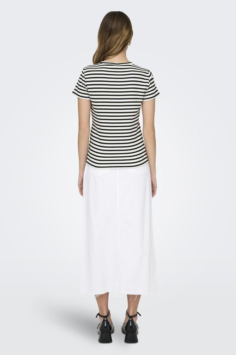 Top uni manches courtes Blanc - JDY