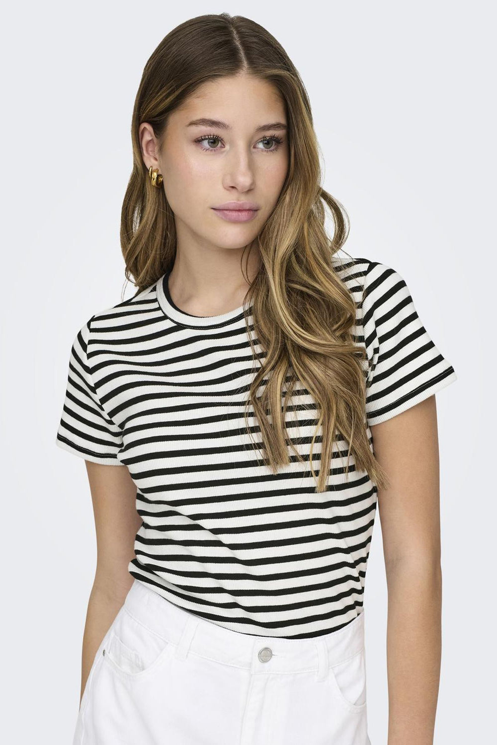 Top uni manches courtes Blanc - JDY