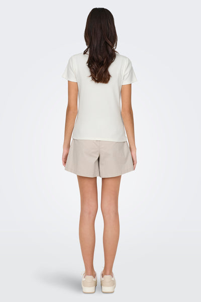 Top uni manches courtes Blanc - JDY