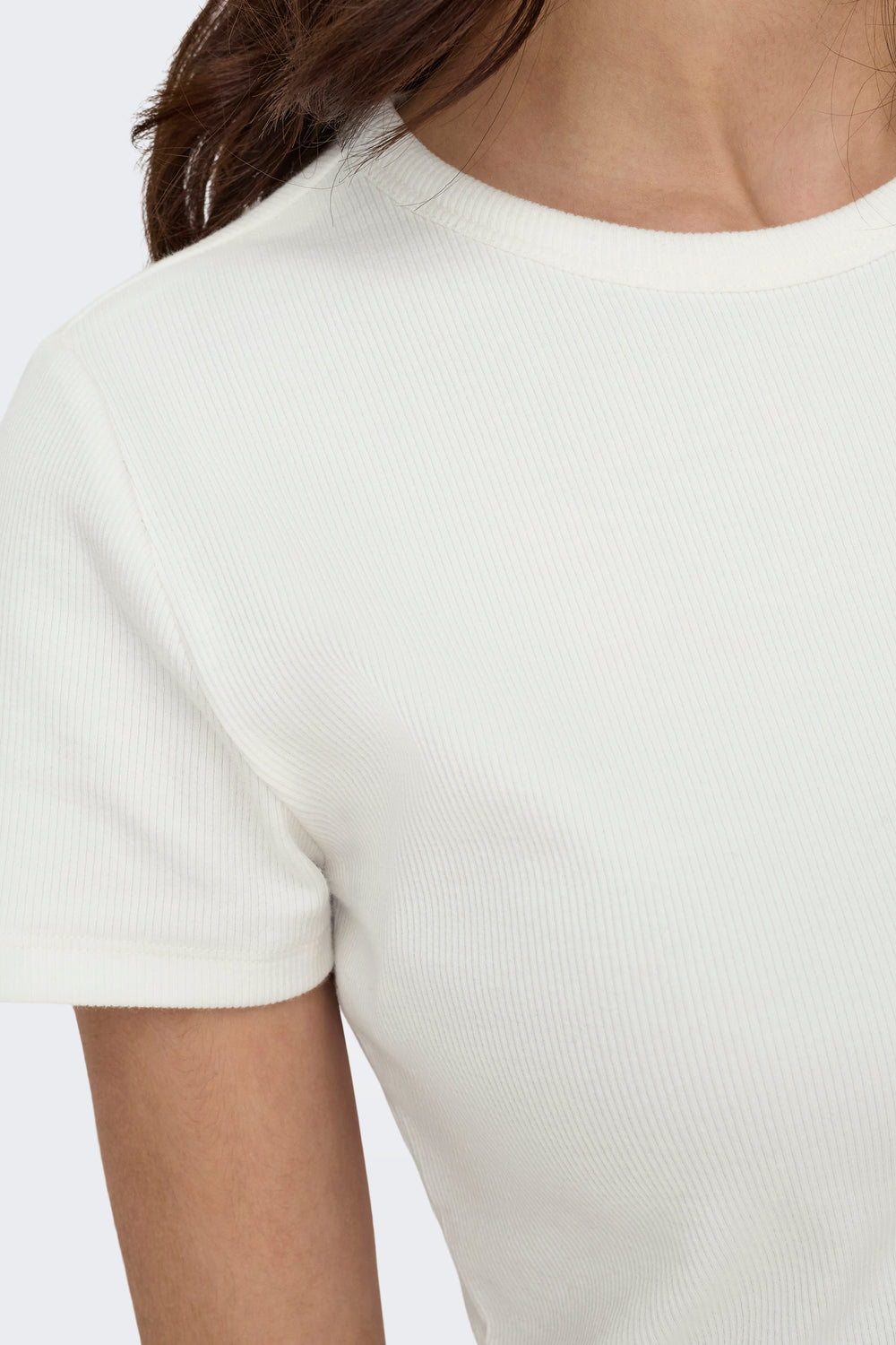 Top uni manches courtes Blanc - JDY
