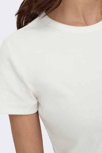 Top uni manches courtes Blanc - JDY