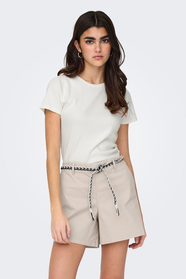 Top uni manches courtes Blanc - JDY