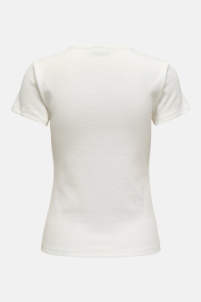 Top uni manches courtes Blanc - JDY