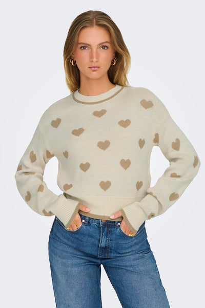 Pull col rond Beige - JDY