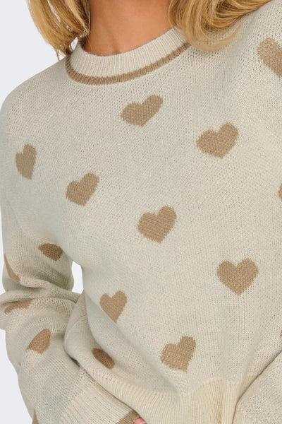 Pull col rond Beige - JDY