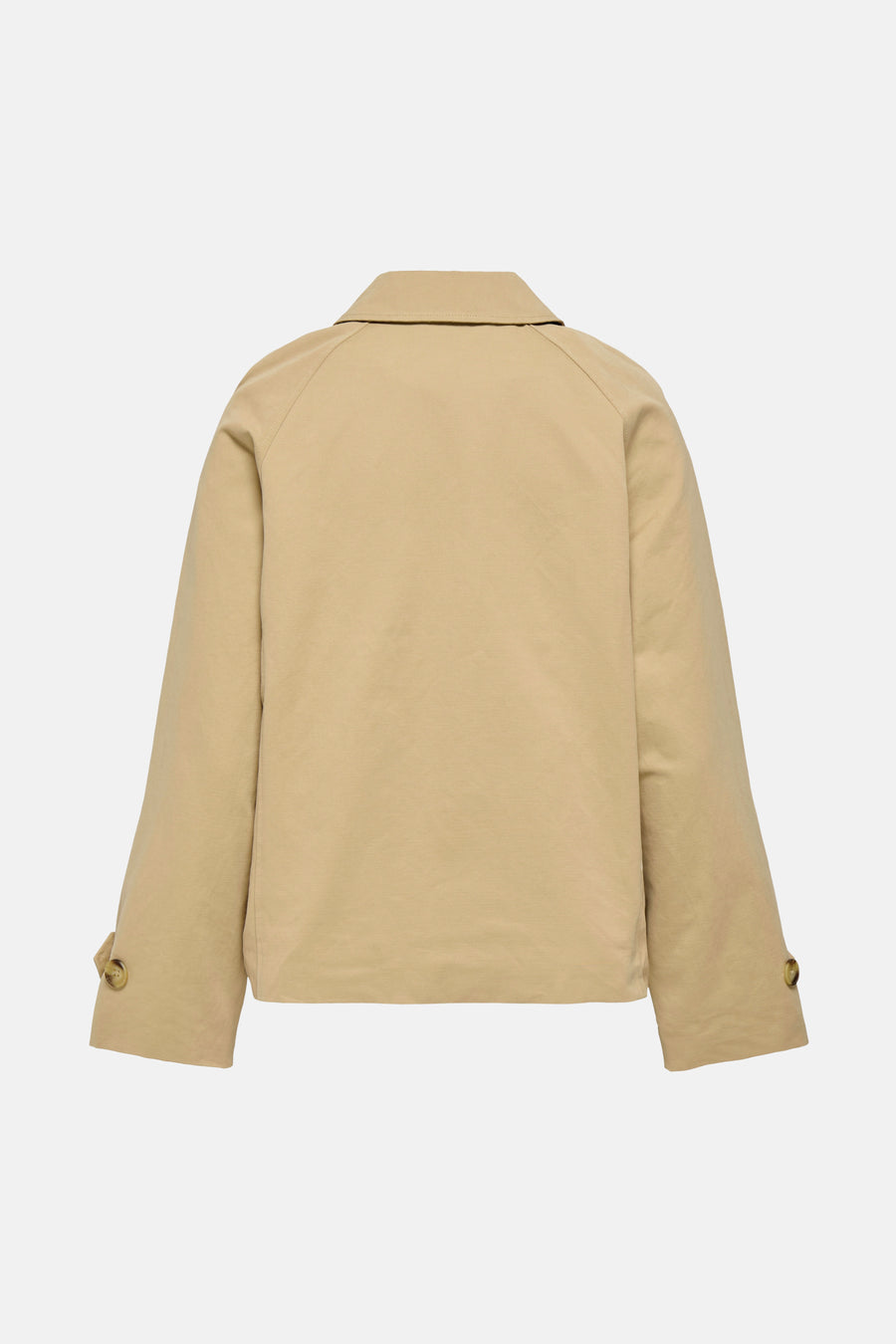 Veste courte beige van JDY, avec manches longues et boutons sur les poignets.