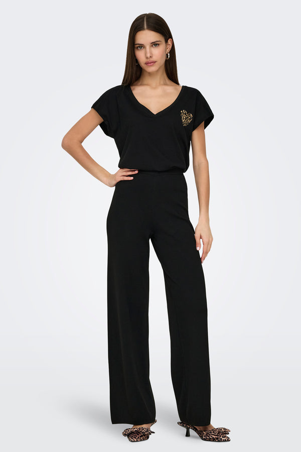 Top uni manches courtes Noir - ONLY®