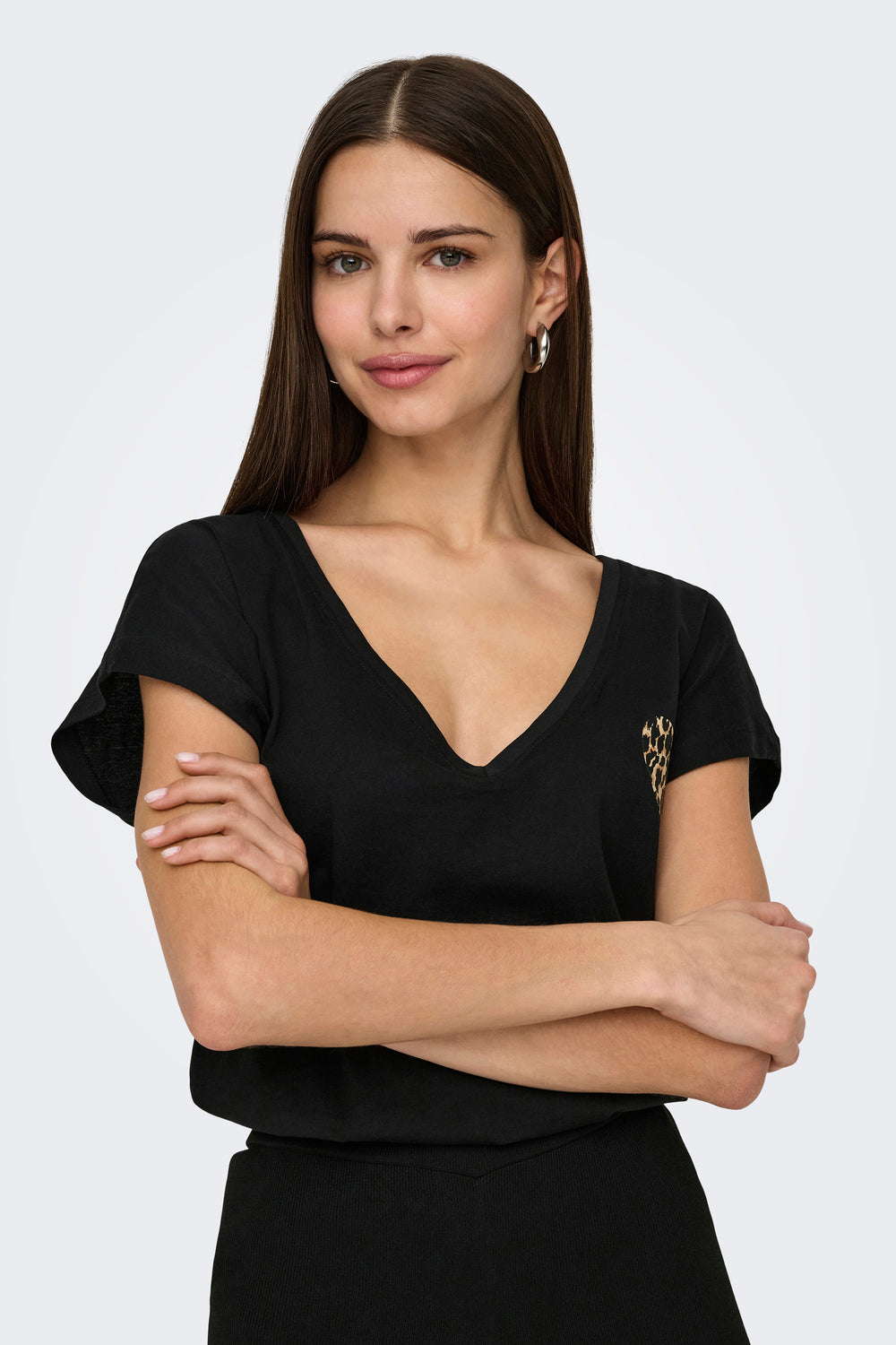 Top uni manches courtes Noir - ONLY®