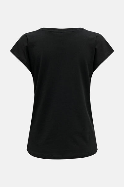 Top uni manches courtes Noir - ONLY®