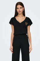 Top uni manches courtes Noir - ONLY®