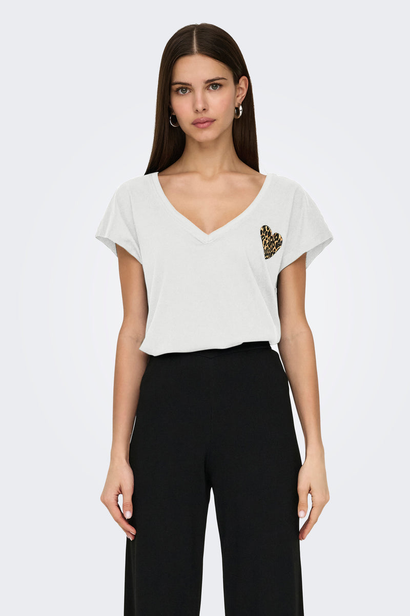 Top (korte mouwen) Ecru - ONLY®