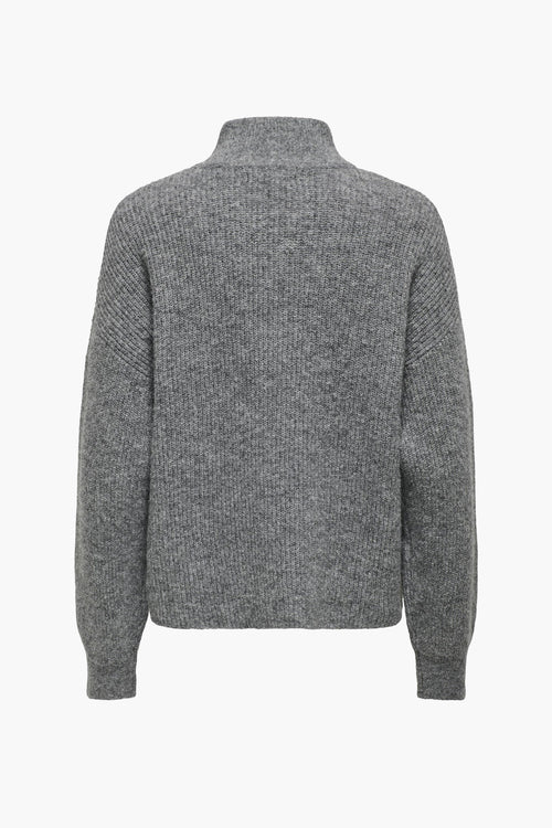 ONLTOKYO SOLID L/S ZIP PULLOVER KNT NOOS