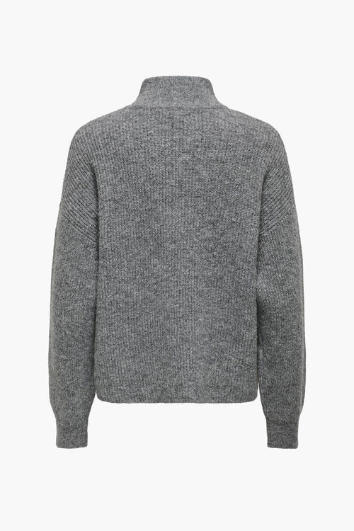 ONLTOKYO SOLID L/S ZIP PULLOVER KNT NOOS