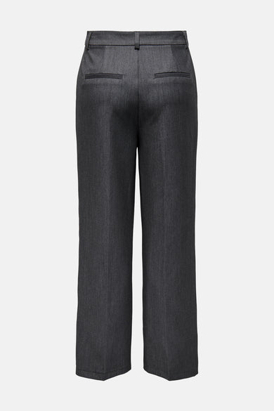 Pantalon de costume gris de ONLY®, coupe ample avec poches passepoilées à l'arrière.