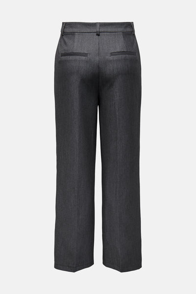 Pantalon de costume gris de ONLY®, coupe ample avec poches passepoilées à l'arrière.