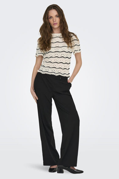 ONLANNASOFIA LIFE SS STRIPE O-NECK KNT